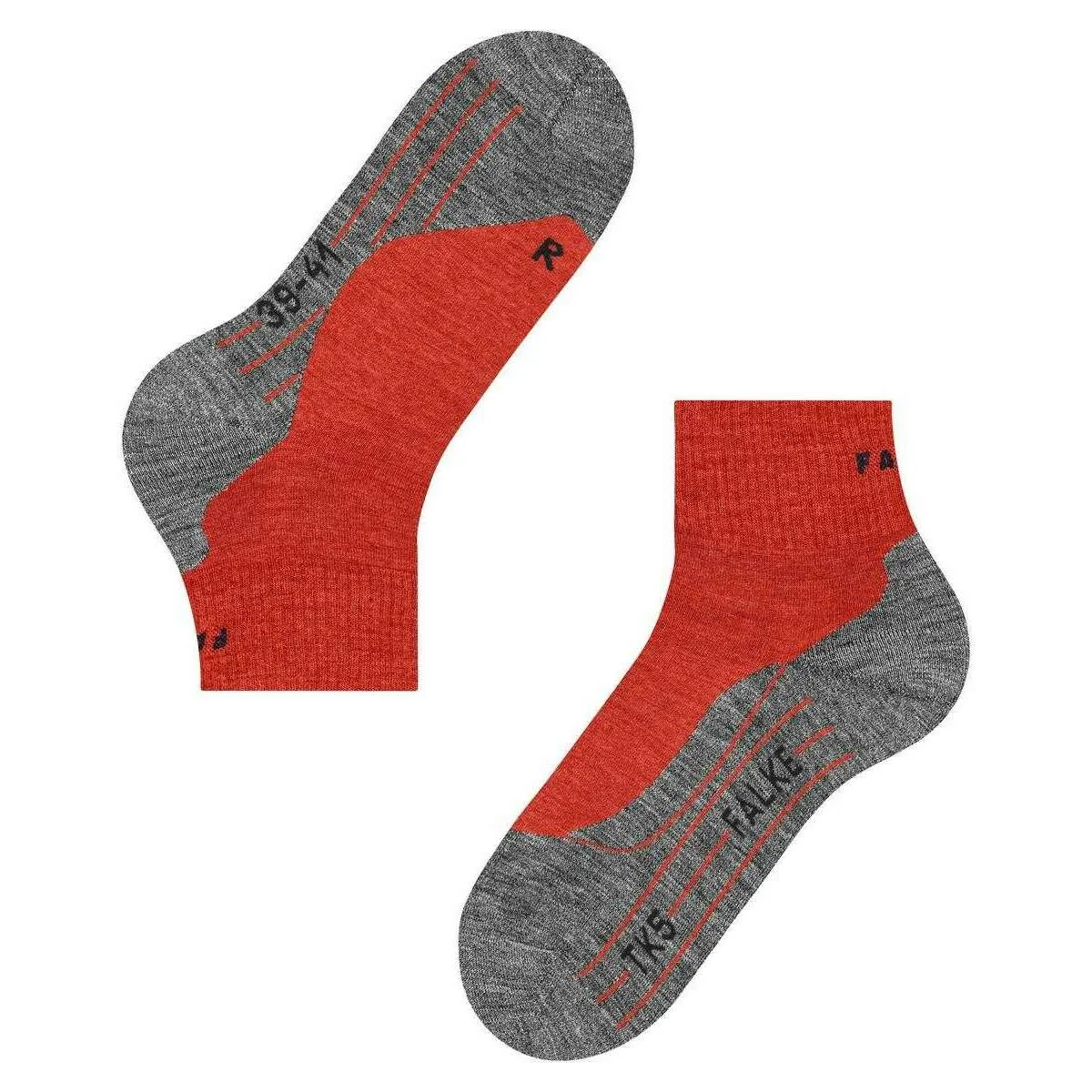 Falke TK5 Hiking Trekking Short Socks - Electric Orange