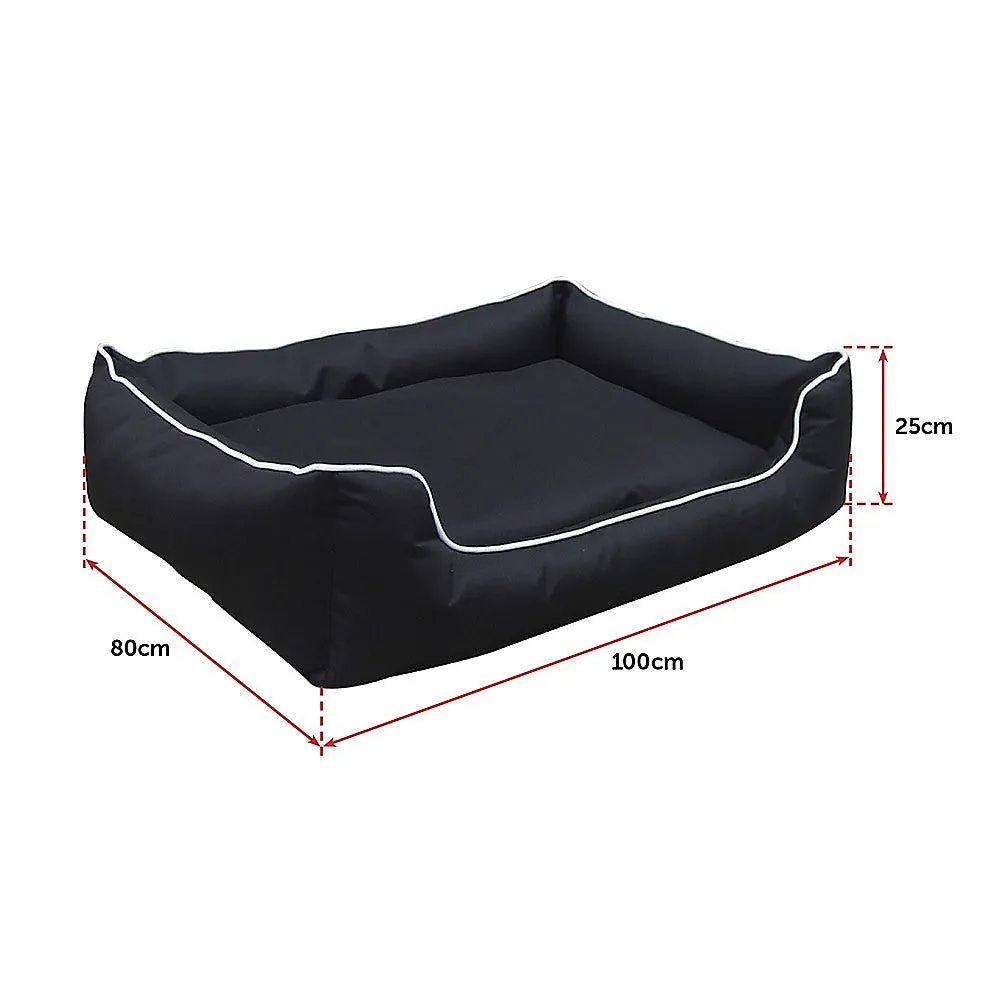 Heavy Duty Waterproof 100x80cm Dog Bed w/ Removable Cushion