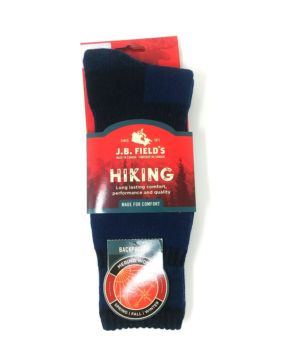 J.B. Field's "Backpacker" Light-weight Merino Wool Sock