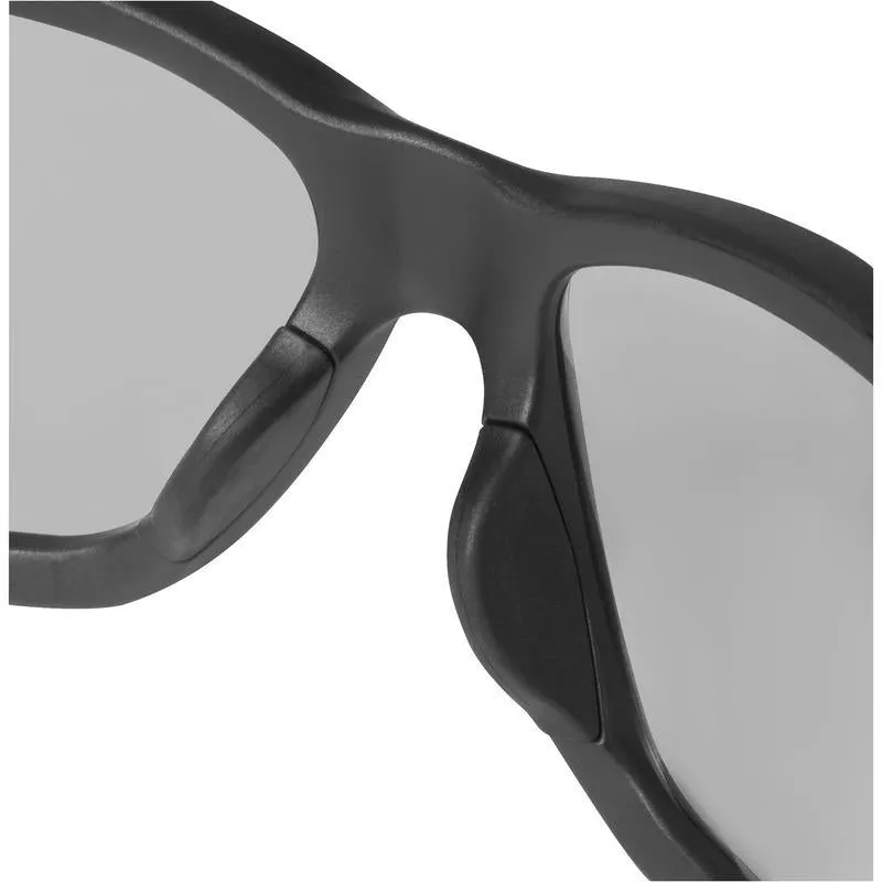 Milwaukee Performance Anti-Fog Impact-Resistant Safety Glasses Gray Lens Black/Red Frame