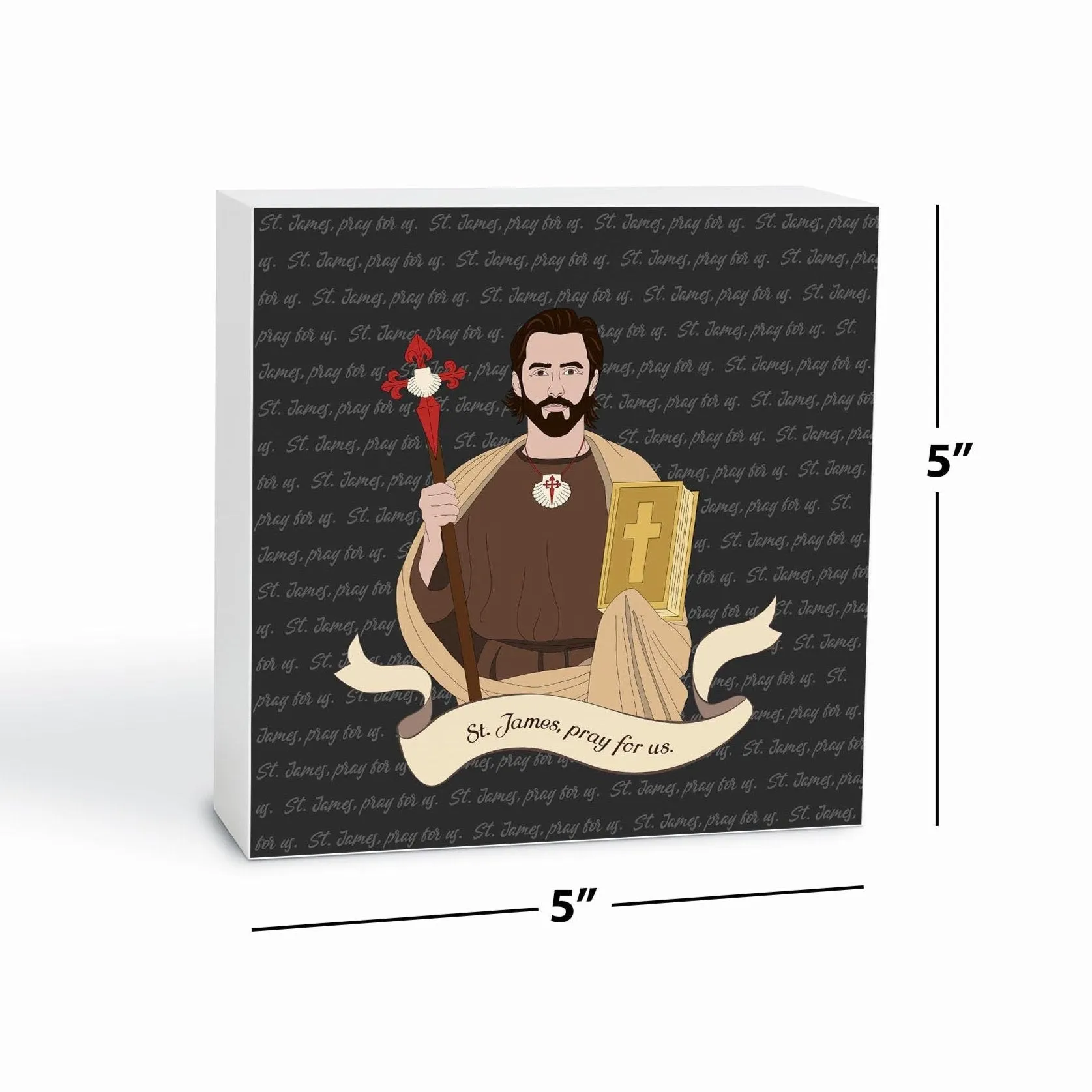 St. James  5x5 Wood Block
