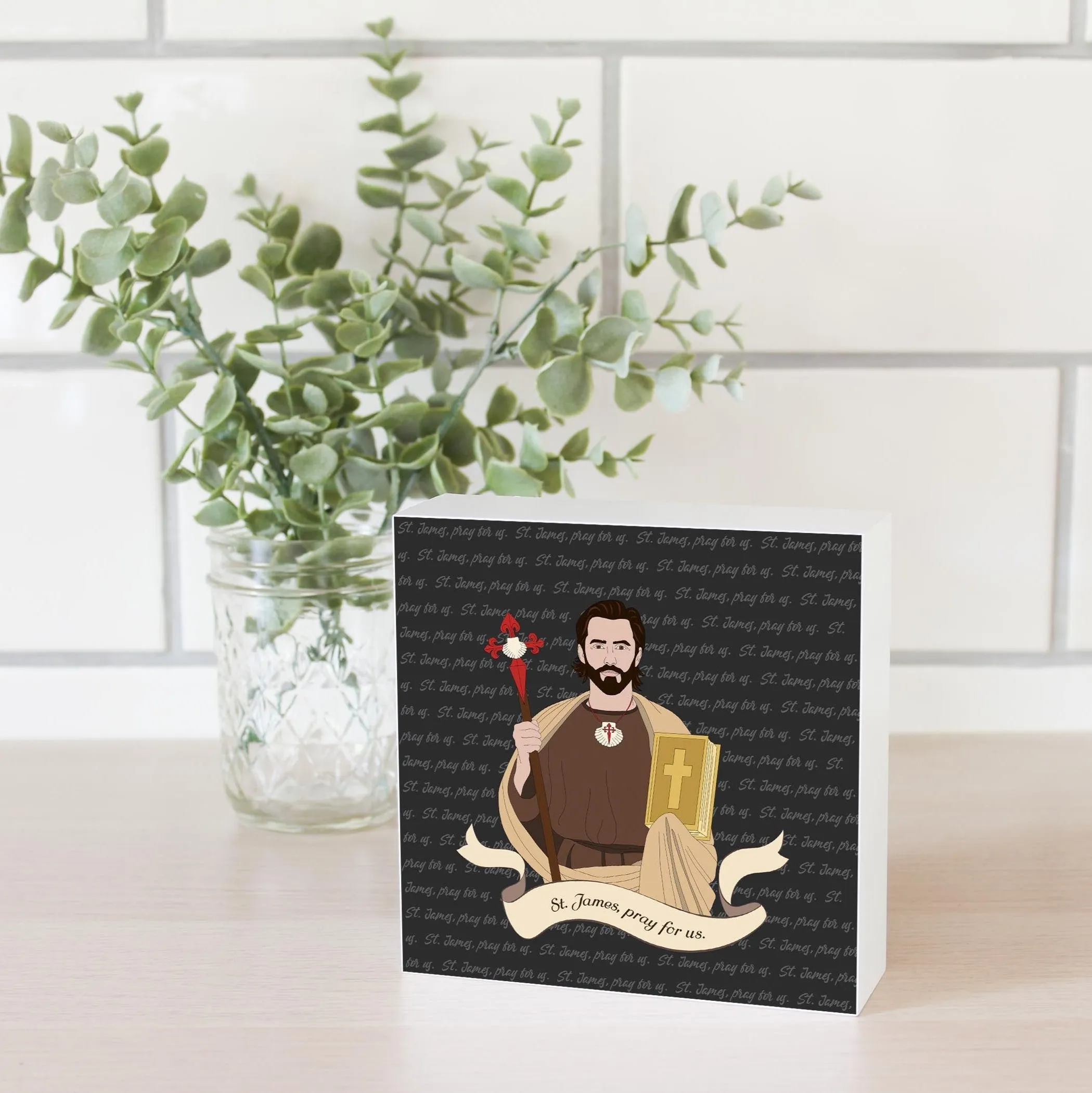 St. James  5x5 Wood Block
