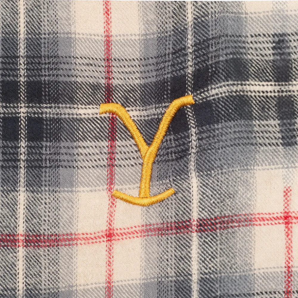 Yellowstone Y Logo Embroidered Men's Flannel Pajama Pants
